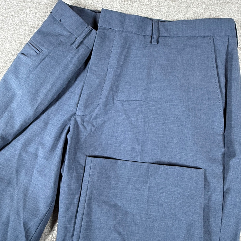J.Crew Thompson Dress Pants Mens 36/32 Blue Tapered Stretch Suit Trousers